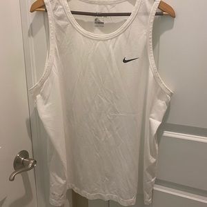 Two men’s XL TANK TOPS - white Nike, black Quicksilver